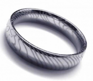 4mm Ladies Silver Titaniun Ring