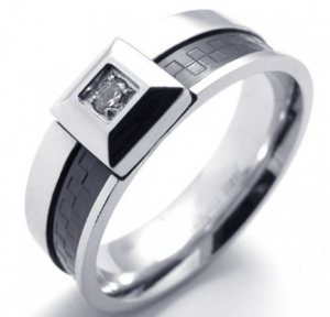 Diamond Titanium Ring 20325