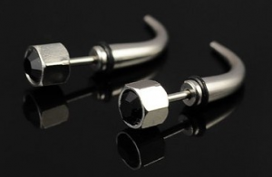 Mens Titanium earrings - 2