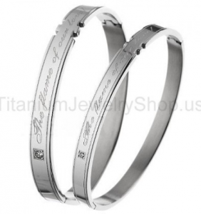 The Flame of Our Love  Titanium Lovers Bracelets