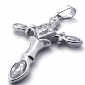 Cross Diamond Titanium Pendant 20543