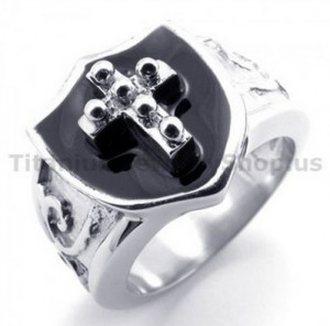 Cross Titanium Ring 19296