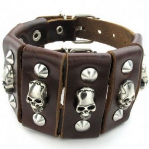 Skillful Manufacture Delicate Colors Reliable Quality Titanium Leather Bangle