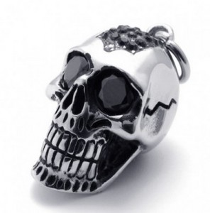 Black Diamond Skull Titanium Pendant 20637