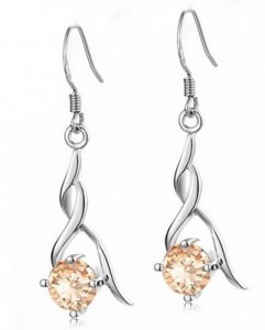 Well-known for Its Fine Quality Female 925 Sterling Silver Earrings With Rhinestone