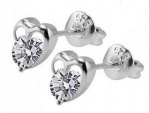 World-wide Renown Female 925 Sterling Silver Earrings With Rhinestone