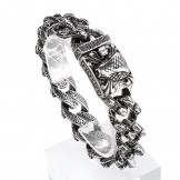  Vintage snake head titanium bracelet for men