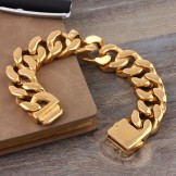 fashion men's titanium bracelet geometric type thick section bracelet