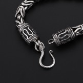  Vintage fashion chic ring clasp keel peace pattern titanium men's bracelet for gifts