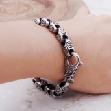 titanium retro jewelry Cool flower hollow chic titanium bracelet for men