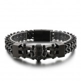   Cool Men's Hip Hop Skull titanium Bracelet