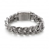 Vintage New Jewelry Cool Flower Men's titanium Bracelet