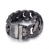  Fashion black titanium men's bracelet