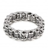 Retro Cool Dragon Bike Chain Men's titanium Bracelet