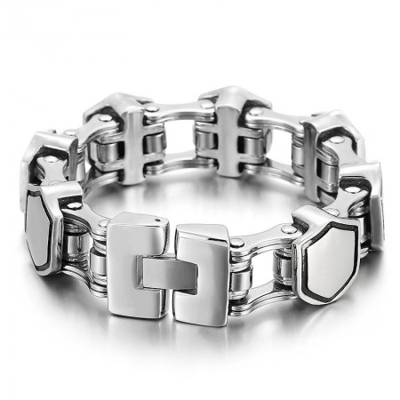   Cool fashion geometric men's titanium bracelet