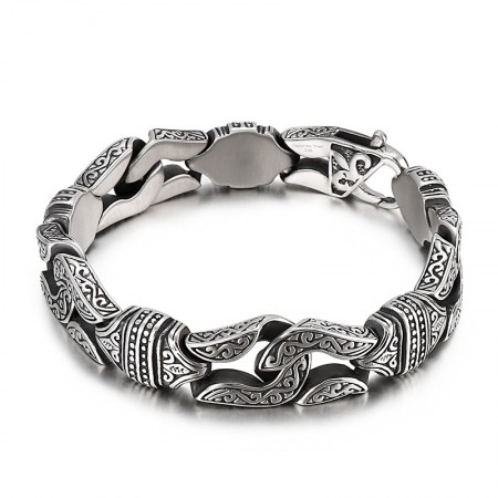  retro geometric men's bracelet chic titanium bracelet