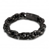 titanium simple vacuum double ring O-ring chain bracelet