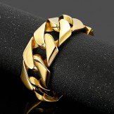  Fashion gold 31mm wide Cool titanium hip hop bracelet