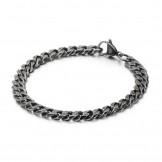 Fashion men's titanium vintage flat grinding bracelet with accessories