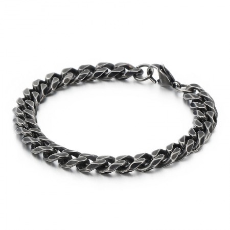 Fashion Men's titanium Vintage Flat Brushed Bracelet