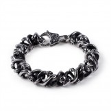  Alternative chic men's bracelet Cool titanium skull bracelet