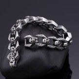  chic wind skull bracelets tide men titanium bracelets