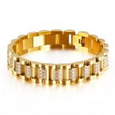 Men's titanium bracelets diamond set titanium bracelets for men