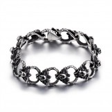  titanium flat skull bracelet