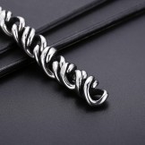  Fashion polished snap titanium men's bracelet for gifts