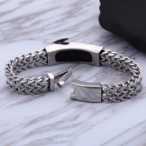  Shake the same axe bent titanium men's bracelet