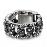  Exaggerated chic skull titanium bracelet for men