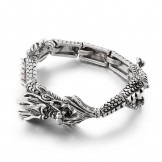   Cool chic zodiac dragon titanium bracelet for men