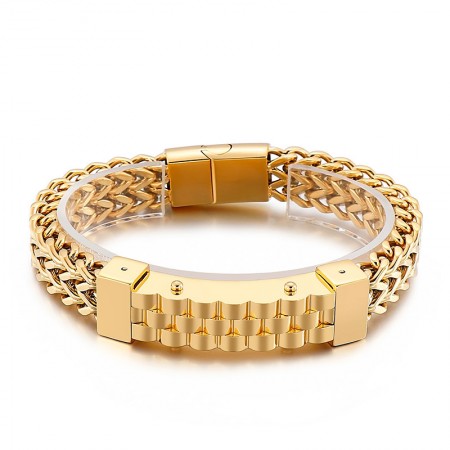  Fashion Hip-hop style men's titanium bracelet