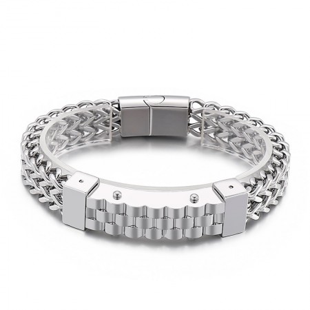  Fashion Hip-hop style men's titanium bracelet