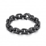   Fashion polka dot titanium bracelet for men