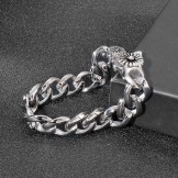 Popular chic style snail buckle titanium bracelet for men