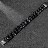   Cool Double Skull Men's titanium Bracelet