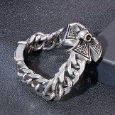  Cool Men's Cross Skull Bracelet