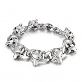  Popular Animal Head Men's Titanium Bracelet