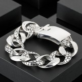  Street Style Cool Men's Snake Titanium Bracelet