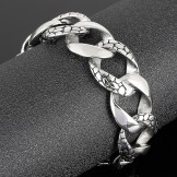  Street Style Cool Men's Snake Titanium Bracelet