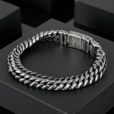   Cool Simple Mesh titanium Snap Men's Bracelet Accessories