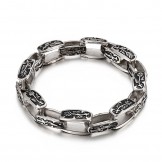  Patterned titanium bracelet hipster men's fashion accessory