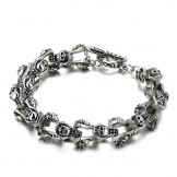 chic men's skull ghost head casting titanium bracelet