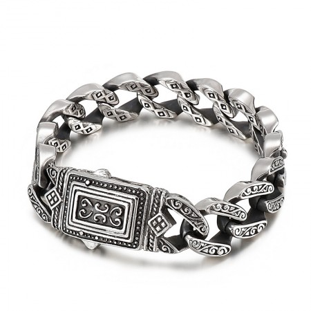  chic style men's casting charm titanium bracelet