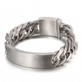 chic gothic rock style sand face bent brand men's titanium bracelet