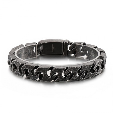  Vintage geometric chic titanium bracelet for men