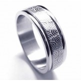 Titanium 6mm Two Grooved Band Ring