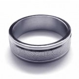 Titanium 6mm Two Grooved Band Ring