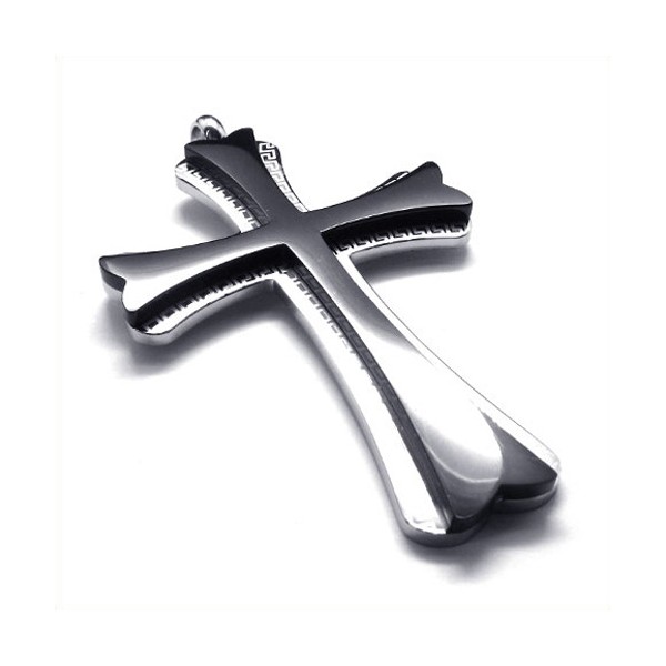New Style Cross Titanium Pendant (Black) 18811 - Titanium Jewelry Shop